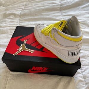 Nike Air Jordan White and Yellow Sneakers